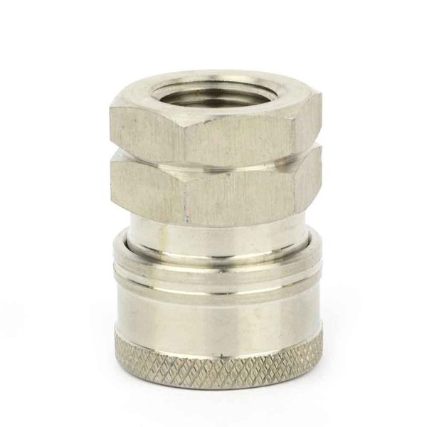 Interstate Pneumatics Pressure Washer 3/8 Inch FNPT Stainless Steel Coupler 5200 PSI PW7144